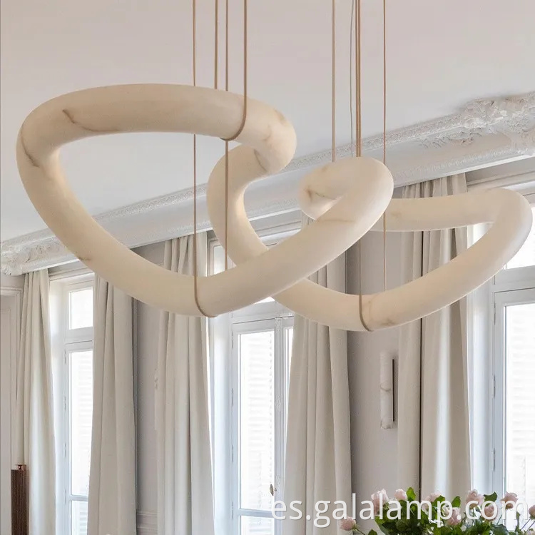 Diseño de luz colgante de mármol español único y moderno